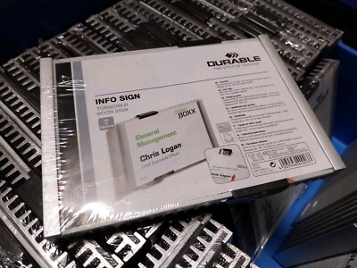 Durable Info Sign Türschild DIN-A6 Metallic Silber  4801-23 