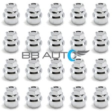 20 New Chrome Lug Nut Covers Caps Chevy Gmc Silverado 1500 2500 Full Size Truck 20 New Chrome Lug Nut Covers Caps Chevy Gmc Silverado 1500 2500 Full Size Truck