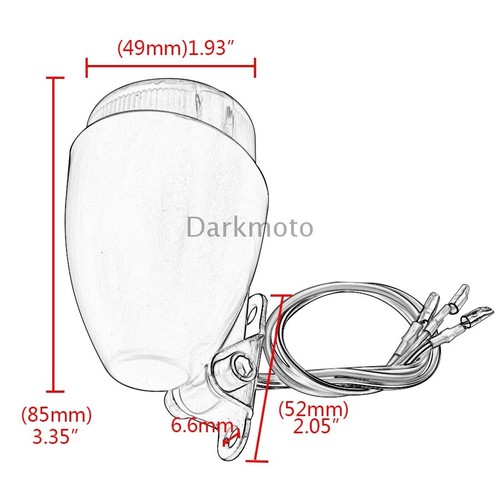 Chrome Motorcycle Tail Light LED Bulb Brake Stop Lamp Custom For Chopper Cruiser - Picture 2 of 12