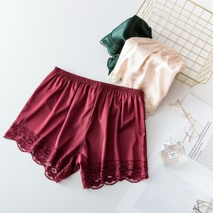 maroon silk shorts