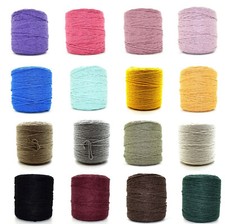 Natural Craft Macrame Cotton String Artisan Thread Twisted Cord * 25 COLOURS *
