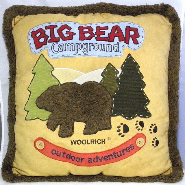 Big Bear Campground Woolrich Kids 18" X 18" Square Decorative Throw