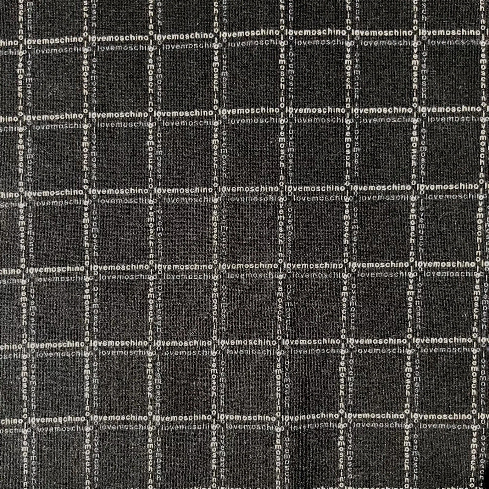 Love Moschino abito donna taglia 10 nero cambio finestra quadri corto casual