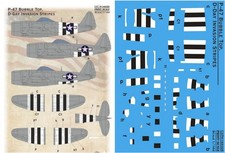 Print Scale 1144 P-47d Bubbletop D-day Invasion Stripes Wings Fuselage Decals Print Scale 1144 P-47d Bubbletop D-day Invasion Stripes Wings Fuselage Decals