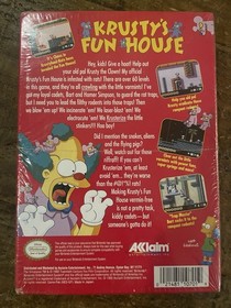 Krusty's Fun House Nintendo NES New Factory Sealed In Box Simpsons 1992 Rare!