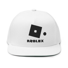 Roblox Embroidered Flat Bill Cap - Gamer Hat, Streetwear, Gift for Teens, ... 
