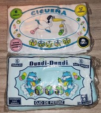 NOS Ciguena 6 Cloths Diapers 100 Cotton Cute Designs White