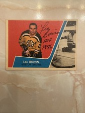 1963-64 Topps - Leo Boivin #5 Autographed