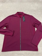 Greyson Jacket Mens Medium Red Siasconset Full Zip Performance Stretch Preppy