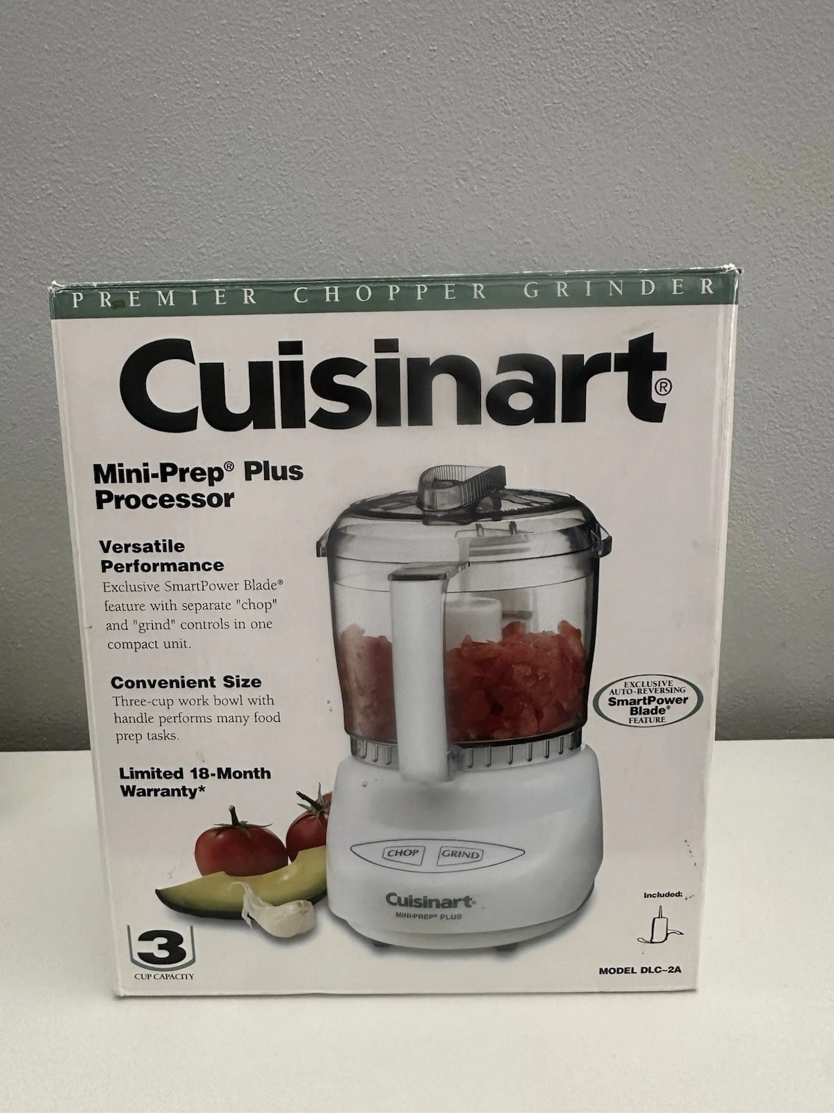 Cuisinart Mini-Prep Plus 3-Cup Food Processor DLC-2A White Chopper Grinder