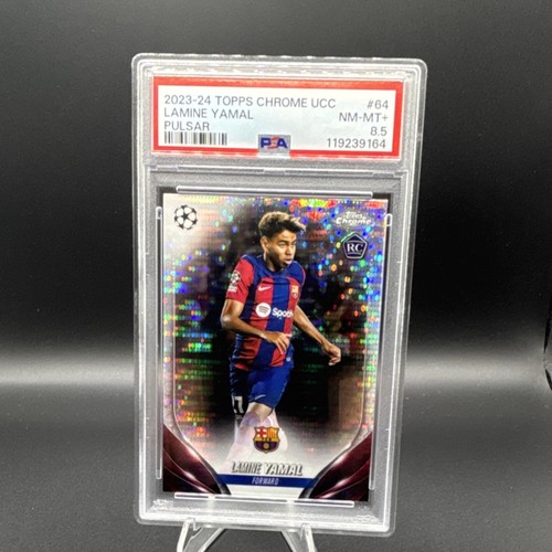 Topps Chrome UEFA Lamine Yamal Pulsar Rookie #64 PSA 8.5 FC Barcelona