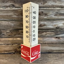 Vintage Coke Coca Cola Triangle Thermometer Plastic Red White Works USA Made