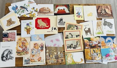 Vintage Greeting & Note Cards! Cat, Teddy Bears, Horses & More!