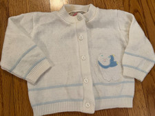 Vintage 80s LOVABLE Fred Cardigan Sweater Toddler Size 24 Months Made in USA