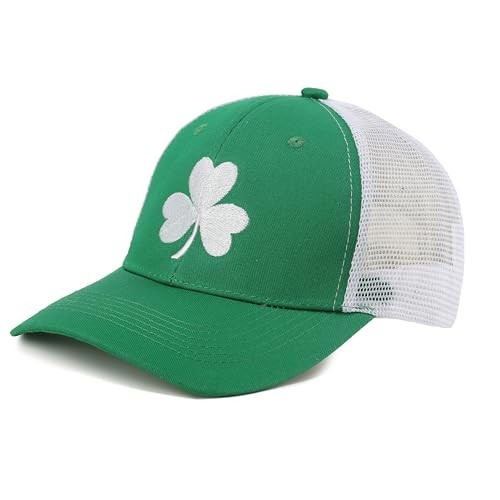 St Patricks Day Hat Shamrock Trucker Hat St Pattys Hat Green Baseball Cap