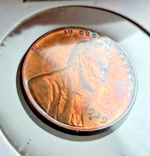 1939-S BU Lincoln Wheat 1c ~ GEM BU ~ Red Brown w/Some Color Toning ~ Nice ~ F42