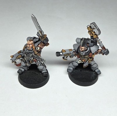 Warhammer 40K - Space Wolves Wolf Scout Sergeant 2x - Metal OOP - Painted 