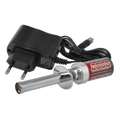 ROBITRONIC VERBRENNER ZUBEHÖR STARTER GLÜHKERZENSTECKER + LADEGERÄT NEU