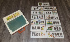 Vintage Fisher-Price School Days Desk 176 1972 13 Word Cards Chalkboard