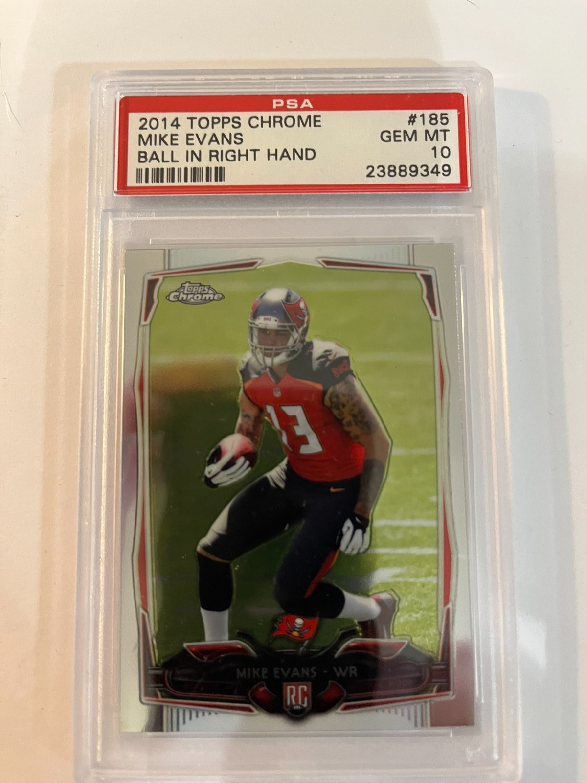 Topps 2014 Chrome Mike Evans RC Rookie #185 PSA 10 Buccaneers NFL Card