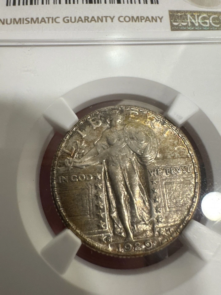 1929-S Standing Liberty Quarter. MS63 Toned! Great Luster And Surface. NGC - Image 3 of 4