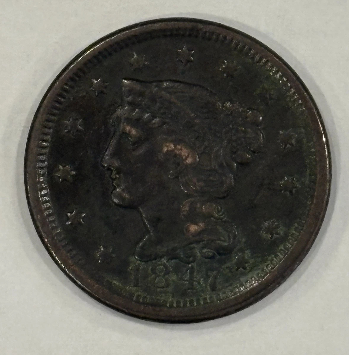 1847 Year Braided Hair Large Cents (1839-1857) for sale | eBay