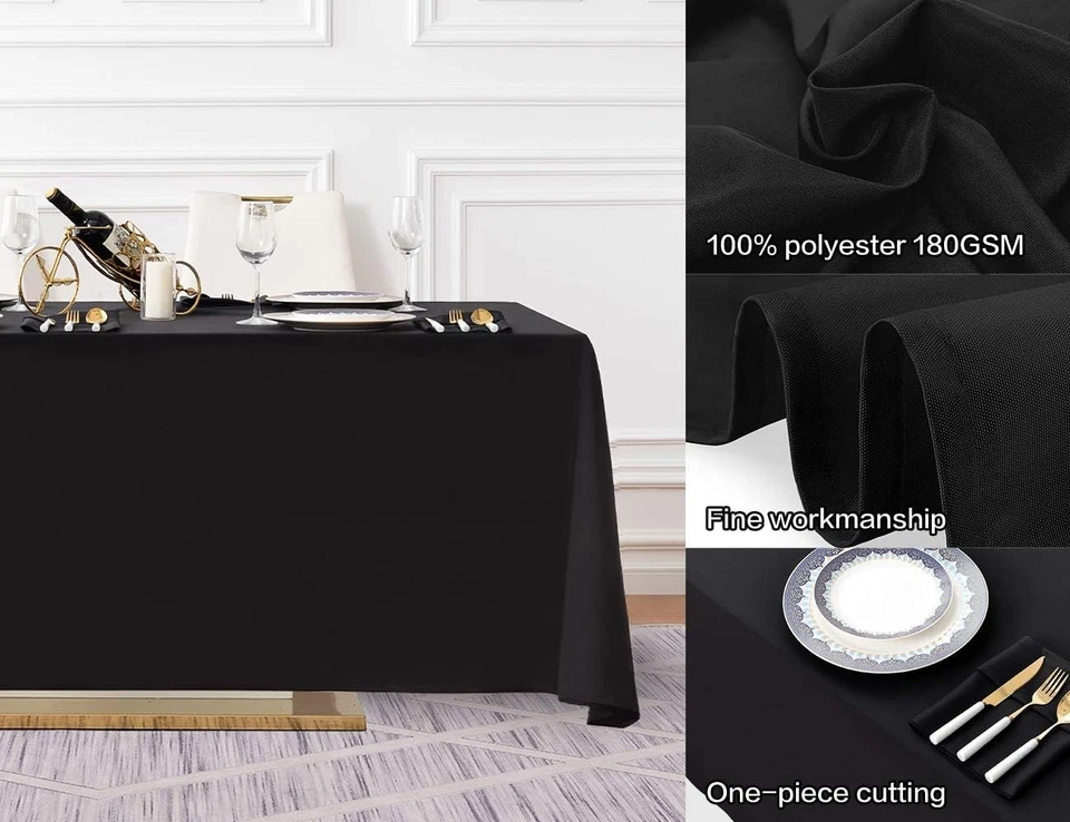 Elegant 90x132 Rectangular Table Cloth Bundle - Image 4 of 4