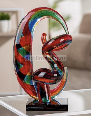 Erhabene riesige Murano Kunst Glas Freiform & Blasen abstrakte ineinander verschlungene Skulptur