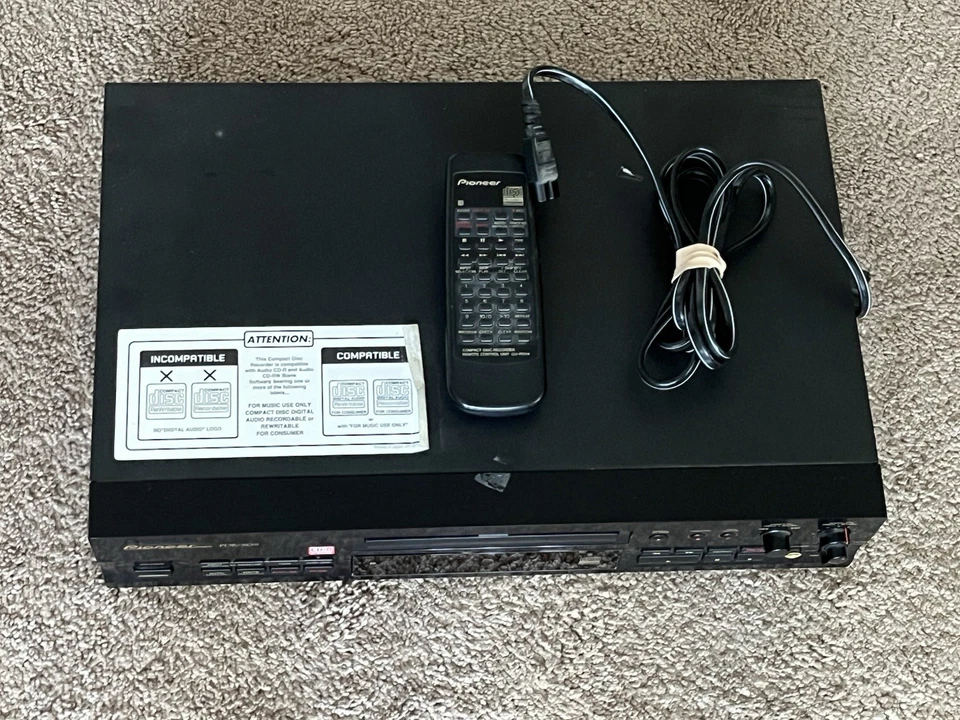 Vintage Pioneer Compact Disc CD Recorder PDR-509 W/Remote TESTED READ DESCRIPTIO - Image 4 of 4