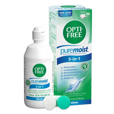 Puremoist Multi-Purpose Lens Cleaning and Disinfecting Solution with Lens Cas...