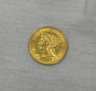 1856 Liberty Head Quarter Eagle $2.50 Gold Scarce Type Coin Philadelphia Mint