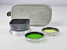 GENUINE ROLLEI ROLLEIFLEX 4X4 GREY BABY LENS HOOD & FILTER SET & CASE 2442