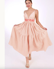 NWT Fanm Mon Peach Essen Marassa Maxi Dress SMALL Retails $399!