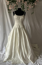 Debenhams Pearce Fionda Ivory Princess Wedding Dress Bridal Gown Size 10 