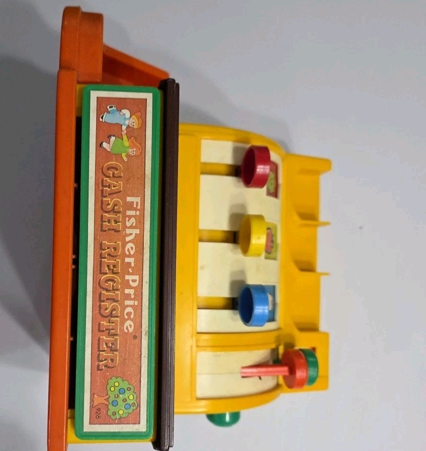 как выглядит Vintage 1974 Fisher Price 926 Cash Register w/4 Coins - All Buttons Bell Work фото