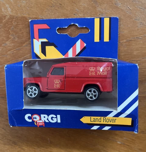 Vintage Corgi Toys Diecast Car NOS IOB 1984 J65 Land Rover Red Royal Mail In Box