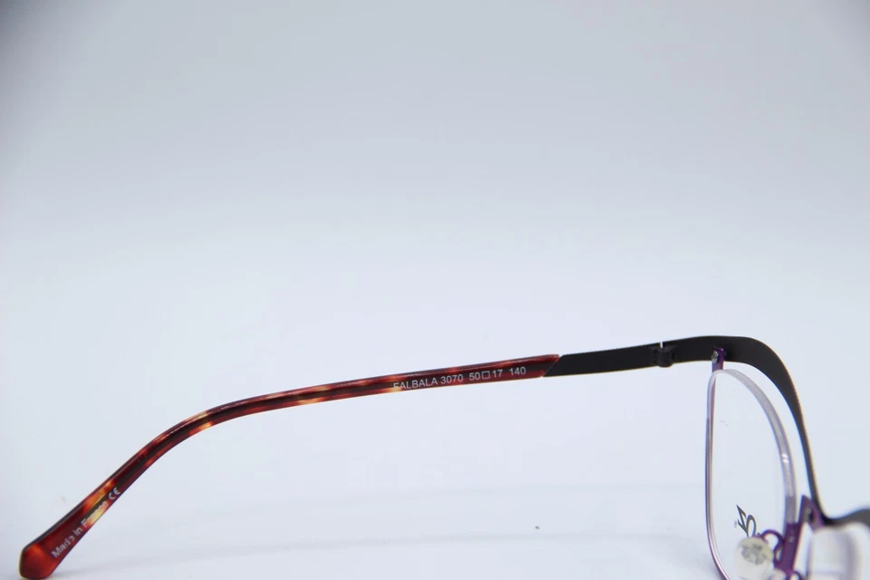 NUEVAS GAFAS BOZ FALBALA 3070 ROJO PÚRPURA GUNMETAL MONTURAS AUTÉNTICAS 50-17 Foto 3 de 4