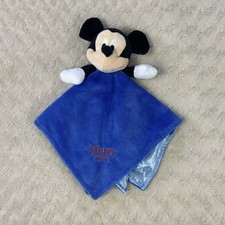Disney Baby Mickey Mouse Lovey Security Blanket Blue Red Black White 2016