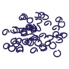 Open Jump Rings 8mm Colorful O-ring Connectors Deep Purple 100Pcs