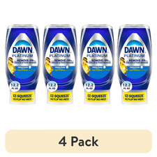 Dawn EZ-Squeeze Platinum Dishwashing Liquid Dish Soap, 12.2 fl oz 4 Pack 