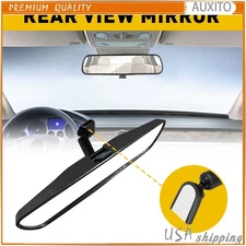 8" Rear View Mirror Interior Black Wide Angle Mirror For Car SUV Truck Universal