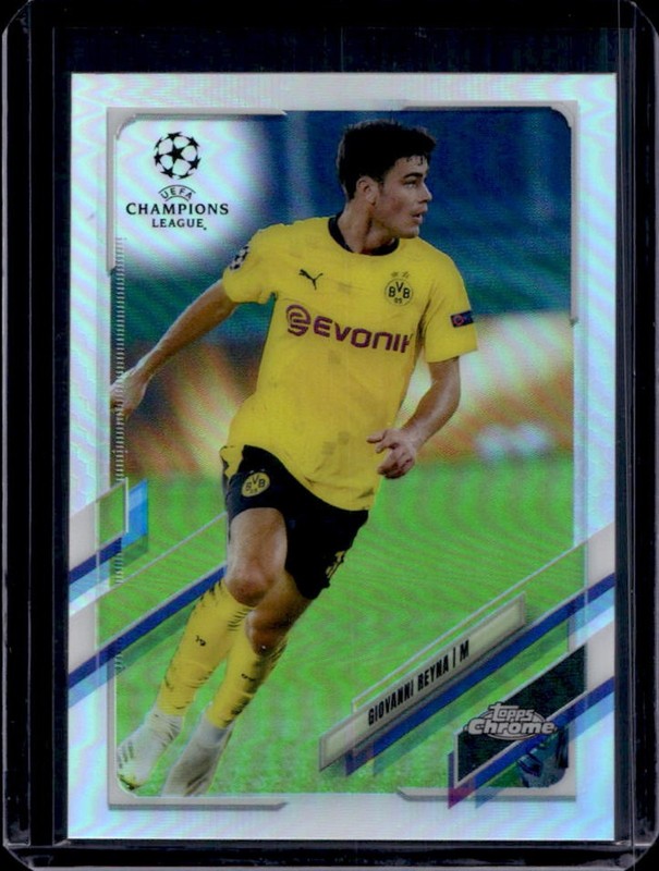 2020-21 Topps Chrome UEFA Giovanni Reyna Refractor #53 Dortmund
