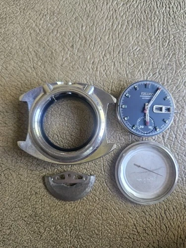 Vintage Seiko 6139-6019 Case, Dial, Crystal, Hands & Movement Missing PARTS ASIS