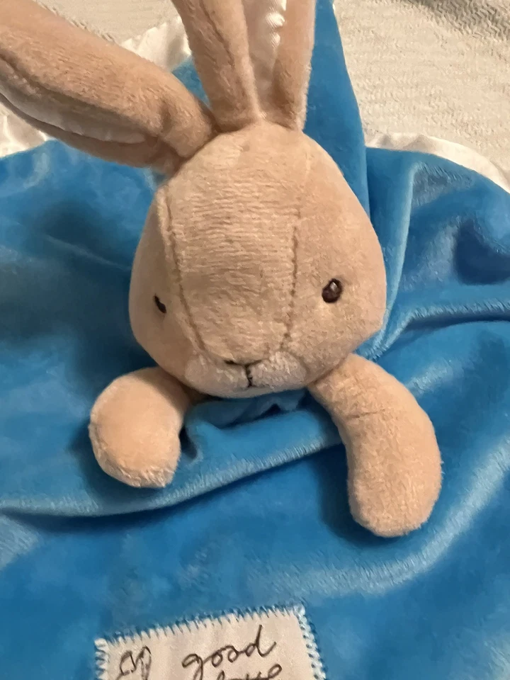 Beatrix Potter Peter Rabbit 蓝色安全毯 Lovey 缎面装饰 — 第 3/4 张图片