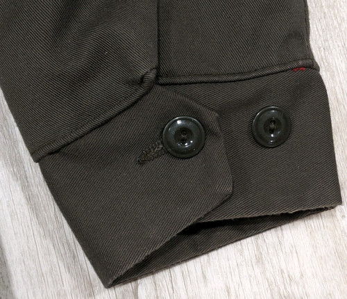 Vintage 70s Wrangler Mechanic Work Jacket Quilt Lining Size 44 Dark Olive Brown - Picture 6 of 12