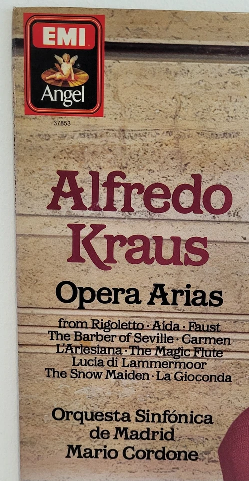 Alfredo Kraus Opera Arias Vinyl LP ANGEL EMI 37853 MONO 33RPM Near Mint - Image 4 of 4