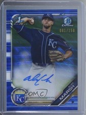 2019 Bowman Draft Chrome Pick Blue Wave Refractor 81/150 Alec Marsh Auto 7c5