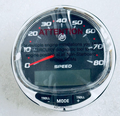 Mercury Smartcraft SC1000 SPEED Multifunction Gauge Speedometer