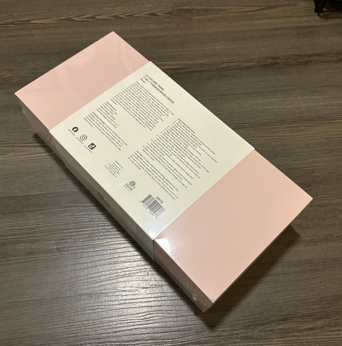 L'ange Le Volume 75mm 2-in-1 Titanium Hair Blow Dryer Styling Brush