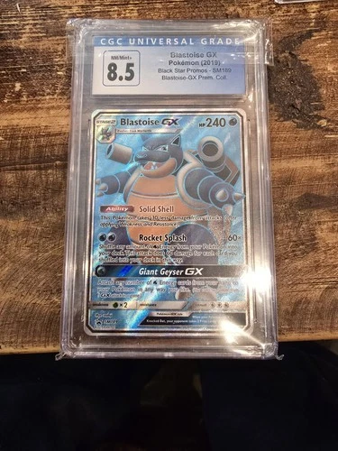 CGC 8.5 Blastoise GX Black Star Promo SM189 Premium Collection Pokemon Card psa